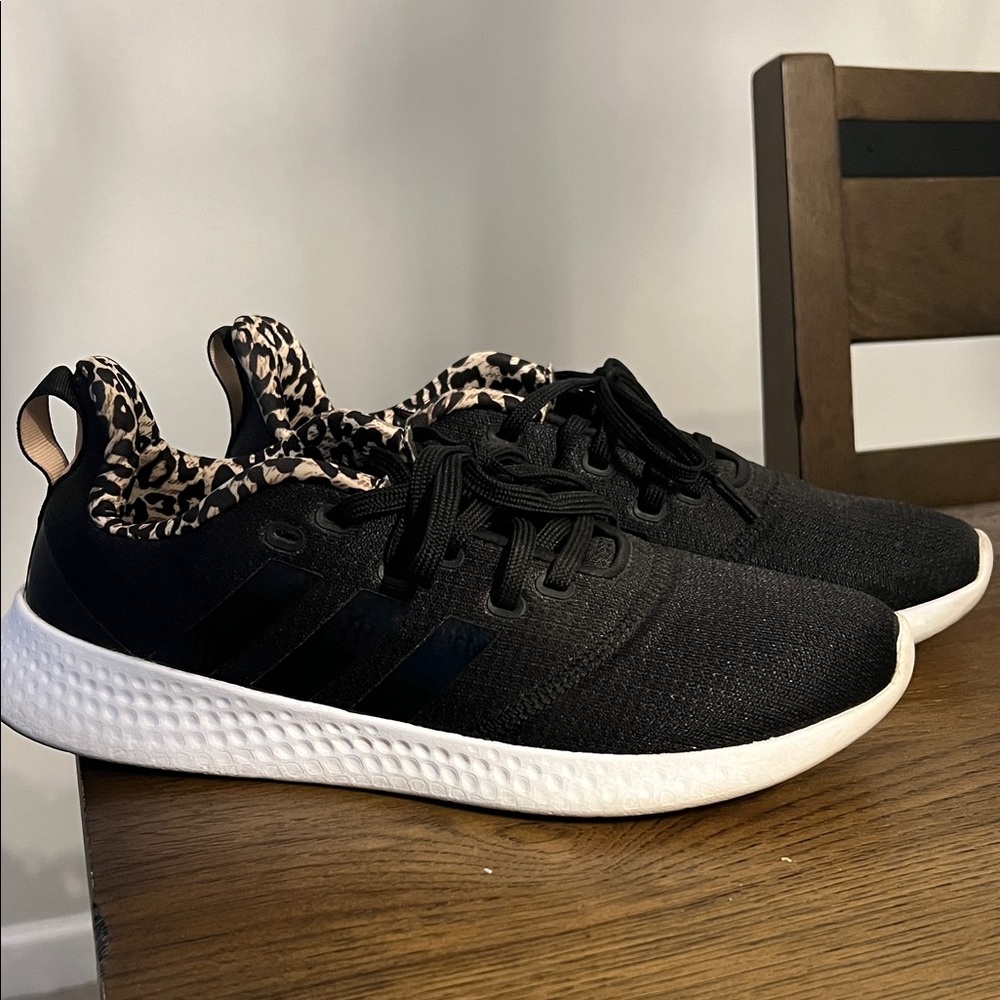 Adidas Cloudfoam Puremotion Women's Black and Leopard Sneakers